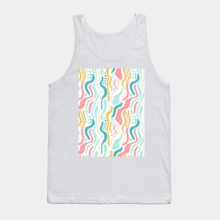 Autumn Nostalgia: Retro Pastel Doodle Delight Tank Top